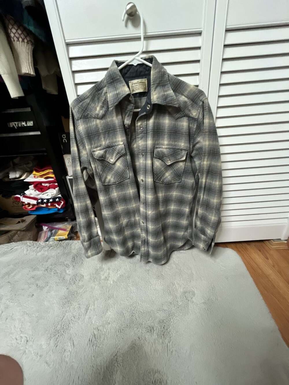 Pendleton Canyon Shirt Size M Plaid Pearl Snap Western Wool